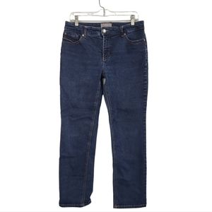 Chico's SO LIFTING *Short Inseam* Slimming Straight Leg Dark Wash Jeans